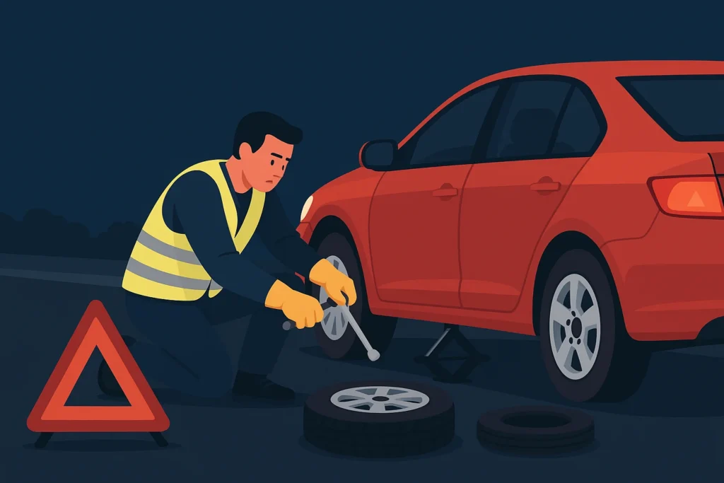 Consejos de seguridad adicionales sobre como cambiar una llanta de carro