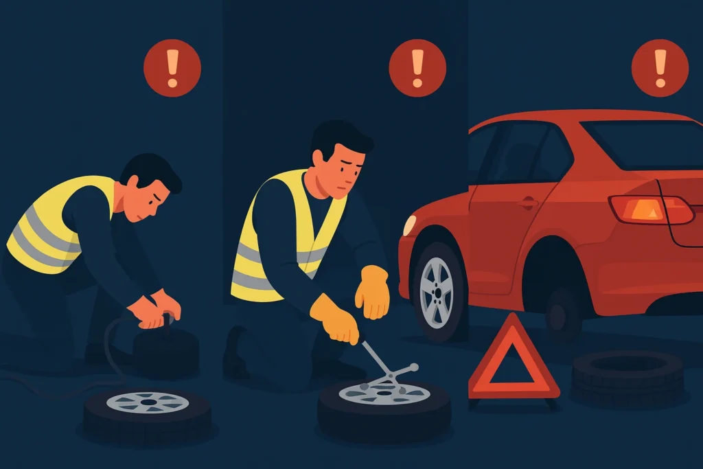 Errores comunes al cambiar una llanta